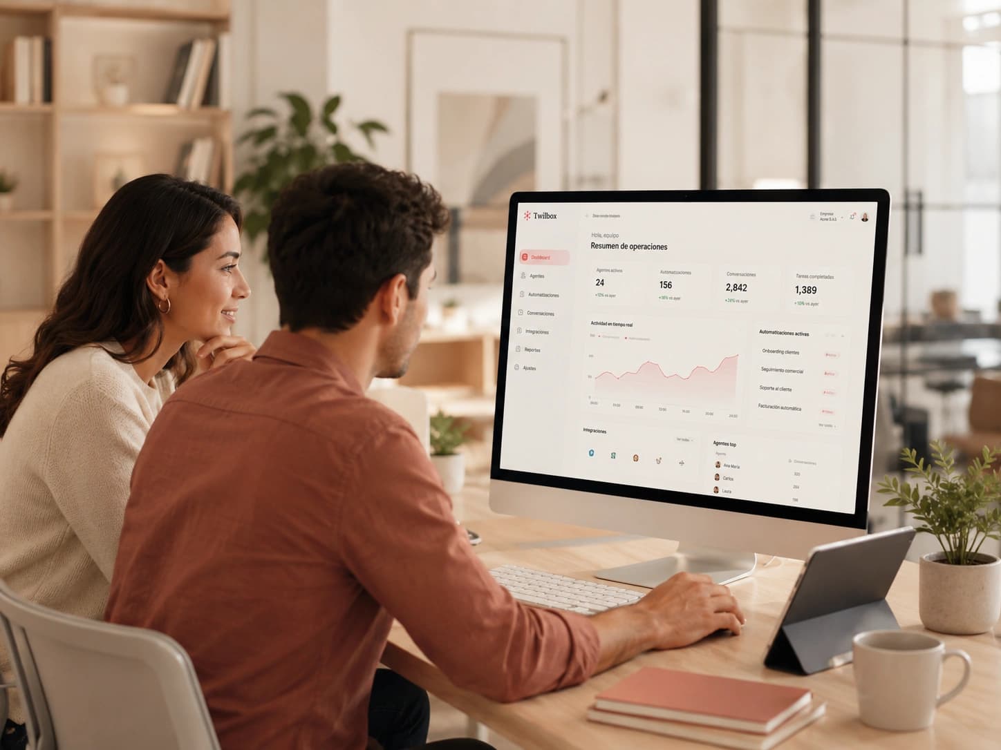 Plataforma Twilbox: agentes de IA y centro de operaciones en tiempo real